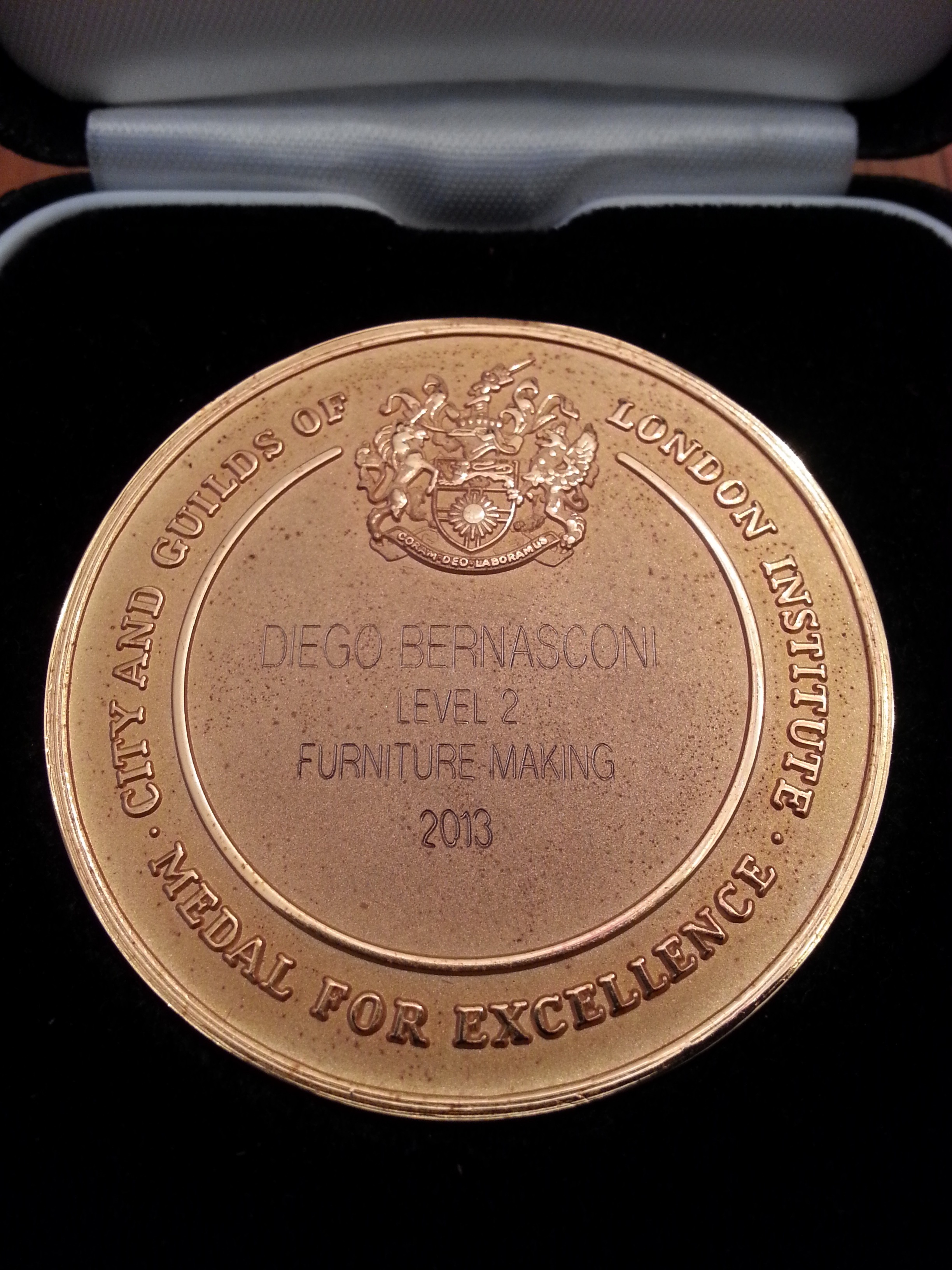 City and Guilds Diego Bernasconi Medal for Excellence